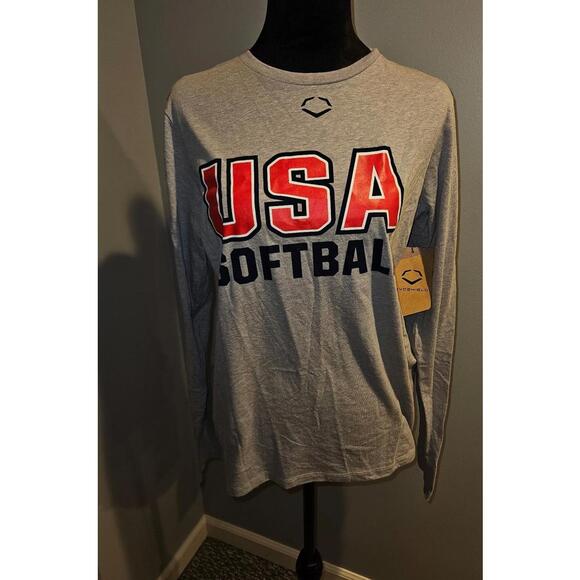 EvoShield Tops - EvoShield USA Softball Women's Grey Longsleeve Size Medium NWT